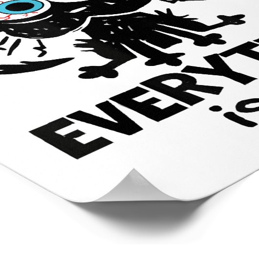 Ik heb 100 dagen van school overleefd Het is goed  Poster (Hoek)