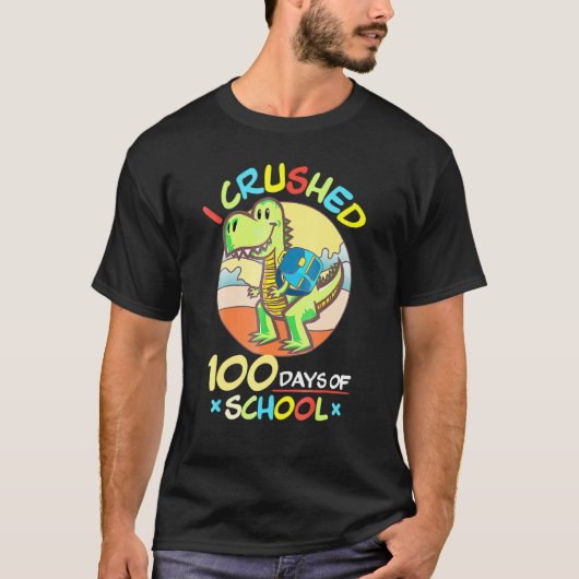 Ik heb 100 dagen van schooldinosaur-schooljongens  t-shirt (Voorkant)