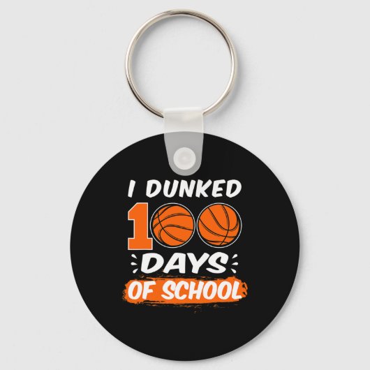 Ik heb 100 dagen van schoolhonkbal geteld. sleutelhanger (Voorkant)