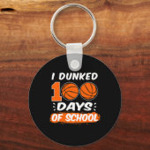 Ik heb 100 dagen van schoolhonkbal geteld. sleutelhanger (Voorkant)