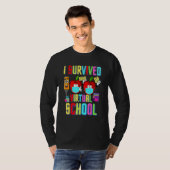 Ik heb 100 dagen virtuele school overleefd, leerli t-shirt (Voorkant volledig)