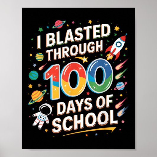 Ik heb 100 Days of School 100th Day Boy gespeeld Poster (Voorkant)