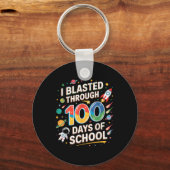 Ik heb 100 Days of School 100th Day Boy gespeeld Sleutelhanger (Voorkant)