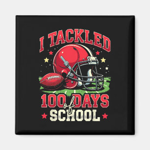 Ik heb 100 Days of School 100th Day Football gedaa Magneet