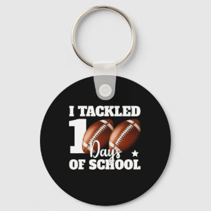 Ik heb 100 Days of School 100th Day Footbyll Te aa Sleutelhanger