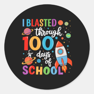 Ik heb 100 Days of School Boys 100th Day doorgenom Ronde Sticker