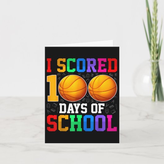 Ik heb 100 Days of School Bysketll Kinder student Kaart (Voorkant)