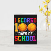 Ik heb 100 Days of School Bysketll Kinder student Kaart (Gele Bloem)