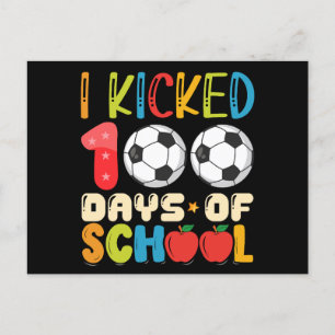 Ik heb 100 Days of School Soccer Lover getrapt Briefkaart