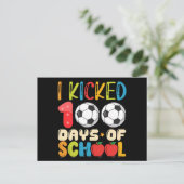 Ik heb 100 Days of School Soccer Lover getrapt Briefkaart (Staand voorkant)
