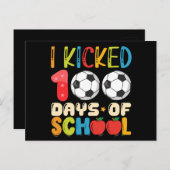 Ik heb 100 Days of School Soccer Lover getrapt Briefkaart (Voorkant / Achterkant)