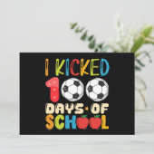 Ik heb 100 Days of School Soccer Lover getrapt Kaart (Staand voorkant)