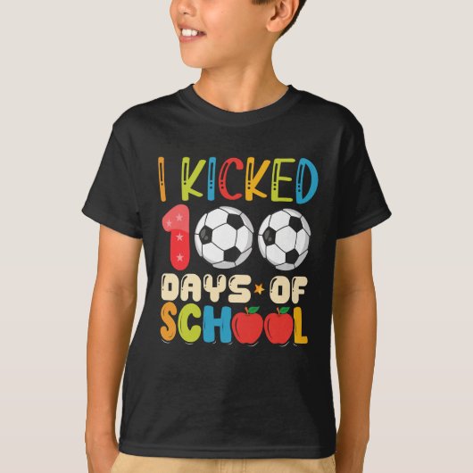 Ik heb 100 Days of School Soccer Lover getrapt T-shirt (Voorkant)