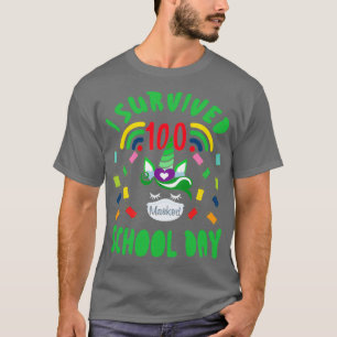ik heb 100 gemaskerde schooldagen overleefd 25 t-shirt