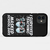 Ik heb 100 gemaskerde schooldagen overleven Case-Mate iPhone case (Achterkant (horizontaal))