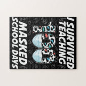 Ik heb 100 gemaskerde schooldagen overleven legpuzzel (Horizontaal)