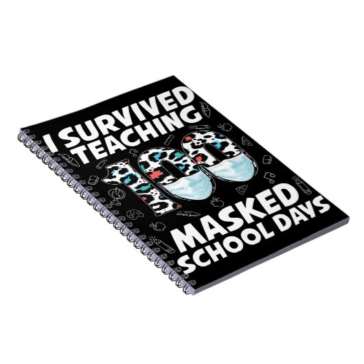 Ik heb 100 gemaskerde schooldagen overleven notitieboek (Rechterzijde)