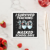 Ik heb 100 gemaskerde schooldagen overleven servet (Insitu)