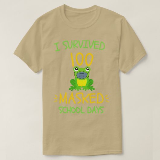 Ik heb 100 gemaskerde schooldagen overleven. t-shirt (Design voorkant)