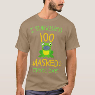 Ik heb 100 gemaskerde schooldagen overleven. t-shirt