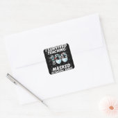 Ik heb 100 gemaskerde schooldagen overleven vierkante sticker (Envelop)