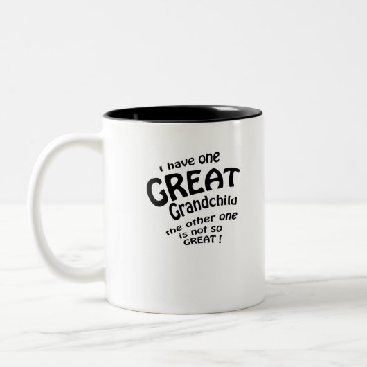 Ik heb 1 groot kleinkind tweekleurige koffiemok (Links)