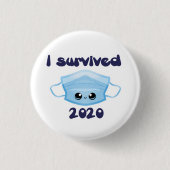 Ik heb 2020 Masker Button overleefd (Voorkant)