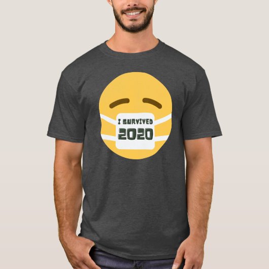 Ik heb 2020 Masker Emoji overleefd T-shirt (Voorkant)