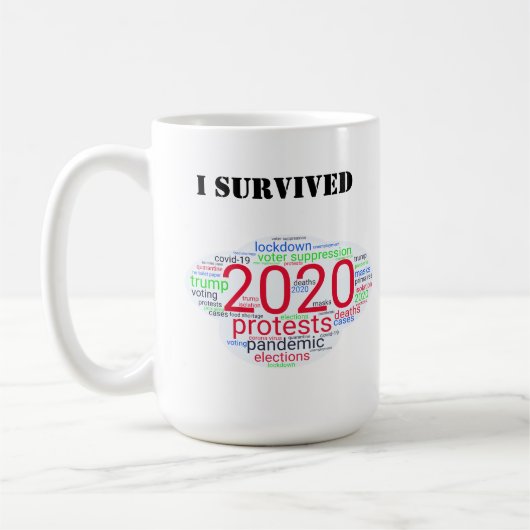 Ik heb 2020 overleefd koffiemok (Links)