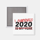 Ik heb 2020 overleefd magneet (Voorkant / Achterkant)