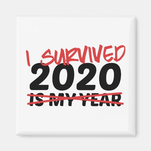 Ik heb 2020 overleefd magneet (Voorkant)
