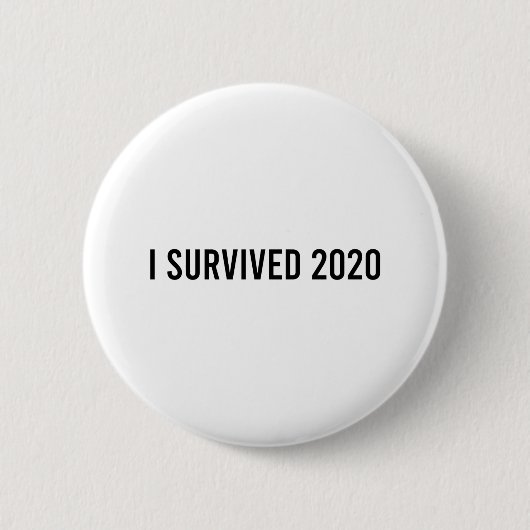 Ik heb 2020 overleefd ronde button 5,7 cm (Voorkant)
