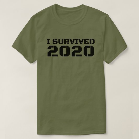 Ik heb 2020 overleefd t-shirt (Design voorkant)