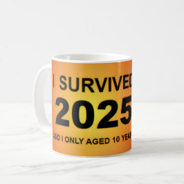 Ik heb 2025 overleefd koffiemok