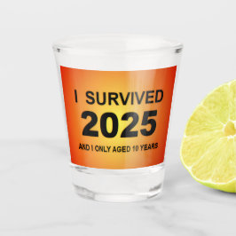 Ik heb 2025 overleefd shot glas
