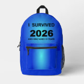 Ik heb 2026 overleefd bedrukte rugzak (Voorkant)