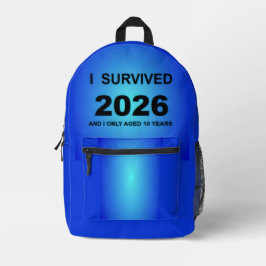 Ik heb 2026 overleefd bedrukte rugzak