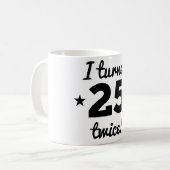 Ik heb 25 maal 50 jaar gedraaid koffiemok (Voorkant links)