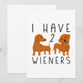 Ik heb 2 Wieners Bedankkaart (Voorkant / Achterkant)