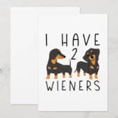 Ik heb 2 Wieners Bedankkaart (Voorkant / Achterkant)