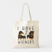 Ik heb 2 Wieners Tote Bag (Achterkant)
