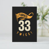 Ik heb 33 keer gedraaid. Funny 66th Birthday RSVP Kaartje (Staand voorkant)