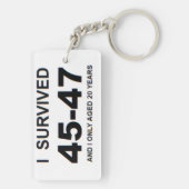 Ik heb 45-47 overleefd sleutelhanger (achterkant)