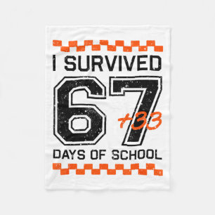 Ik heb 67 + 33 dagen school overleefd 100ste dag w fleece deken