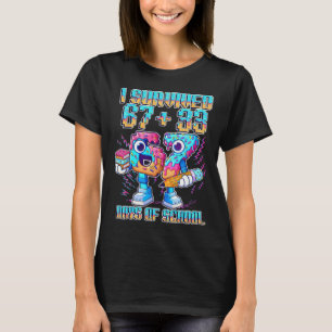 Ik heb 67 33 dagen school overleefd Grappige 100e  T-shirt