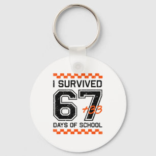 Ik heb 67 + 33 dagen school overleefd Wiskunde 100 Sleutelhanger