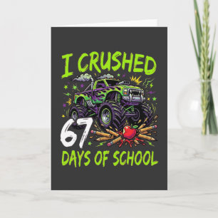 Ik Heb 67 Dagen School Monstertruck Neon Overwonne Kaart
