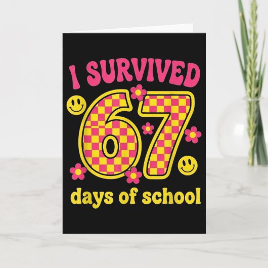 Ik heb 67 dagen school overleefd 100 dagen Brainro Kaart (Voorkant)