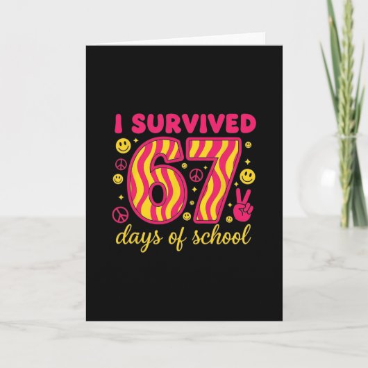Ik heb 67 dagen school overleefd 100 dagen Brainro Kaart (Voorkant)