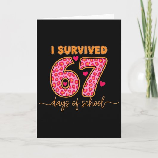 Ik heb 67 dagen school overleefd 100 dagen Brainro Kaart (Voorkant)